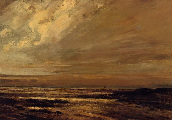Gustave Courbet The Beach at Trouville at Low Tide 2